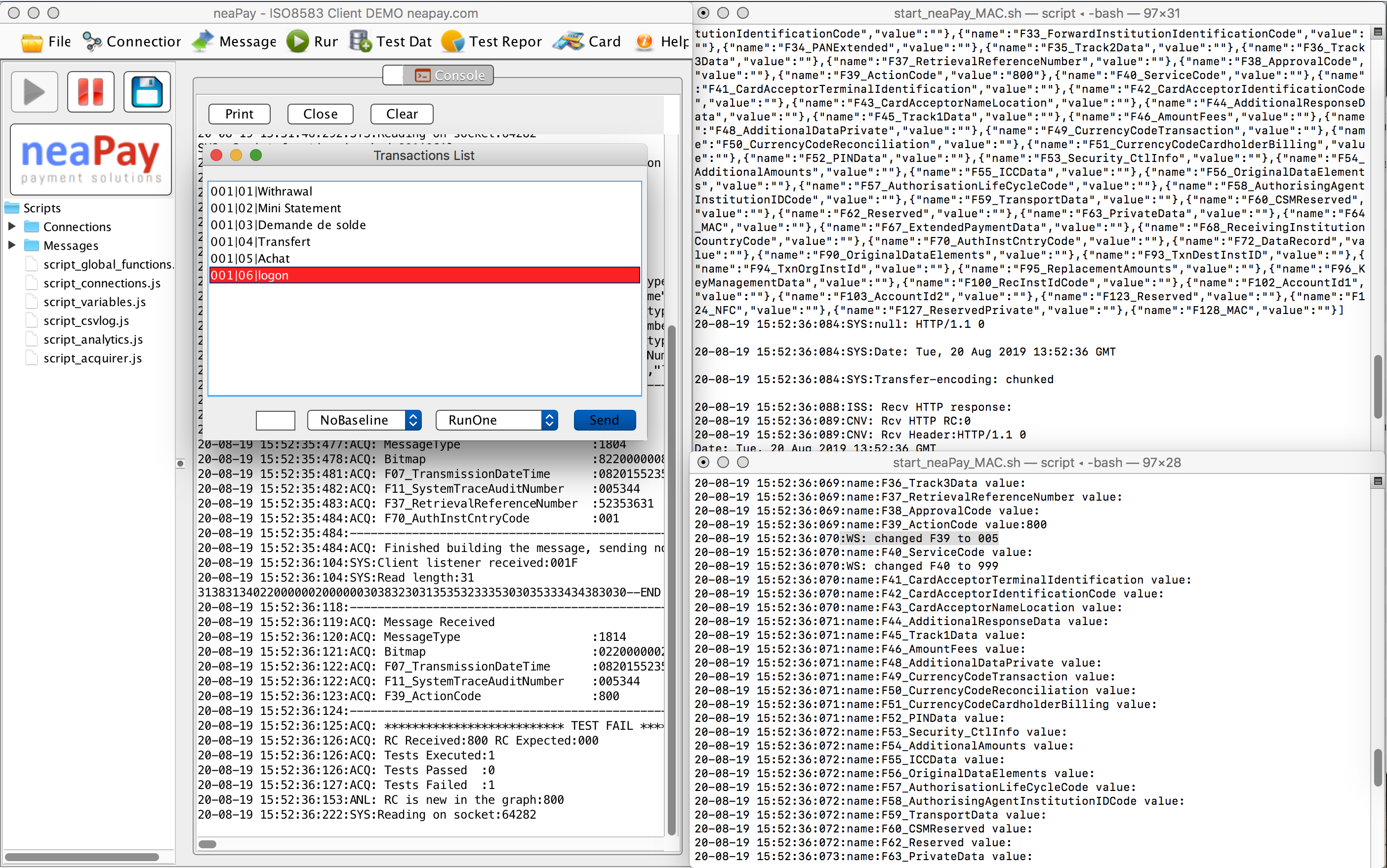 ISO8583 Message Converter to XML SQL CSV interface specification mapping