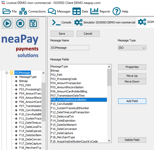 Add extra custom fields to the ISO8583 simulator