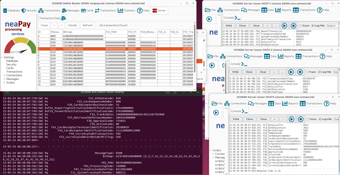 ISO8583 Card Transaction BIN Prefix Router with neapay Switch 